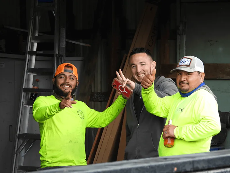 Crew after completing a land clearing job